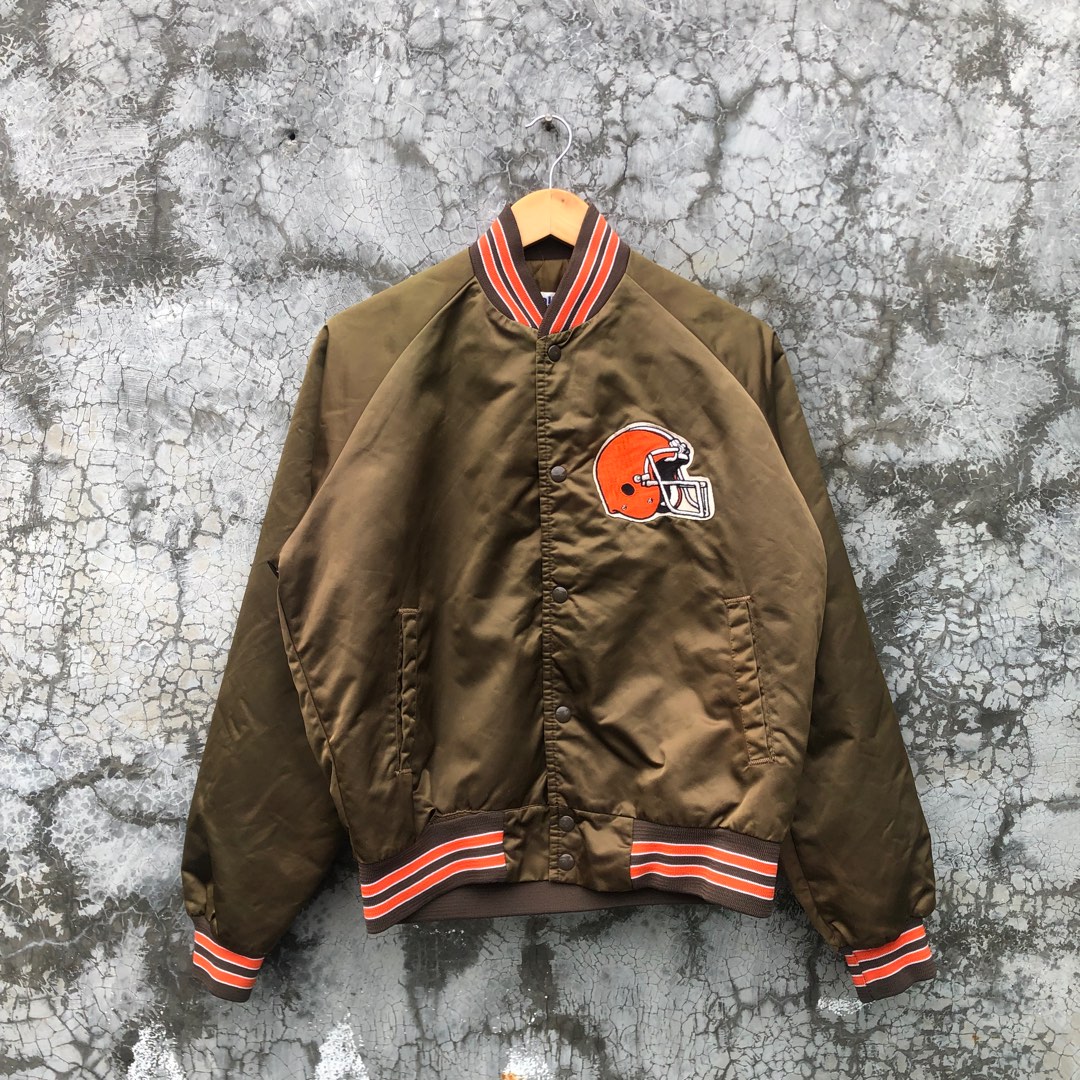 Vintage cleveland Browns Jacket By Chalk line, Men's Fashion