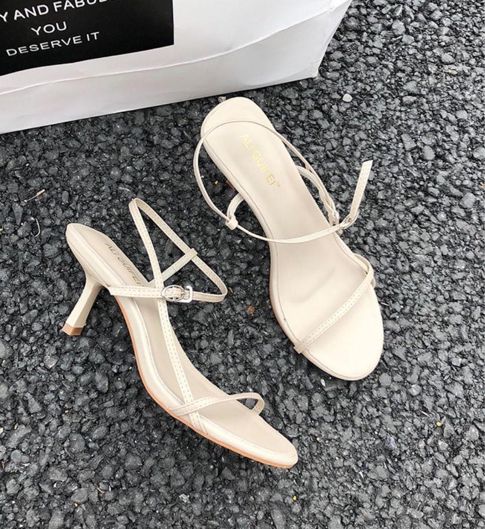 pure white heels