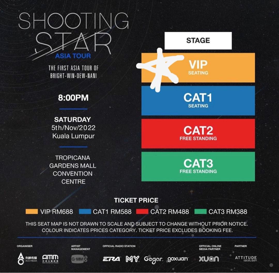 shooting star asia tour malaysia ticket