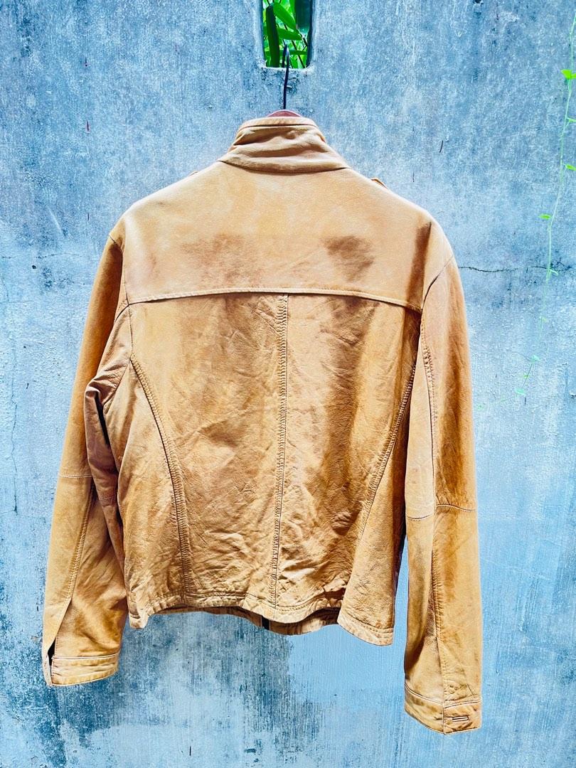 Zara Man Lamb Leather Jacket, Men's Fashion, Coats, Jackets and