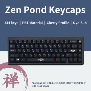 Zen Pond Keycaps | Cherry Profile | PBT Dye-Sub | Royal Kludge Tecware Keychron Akko Keycap