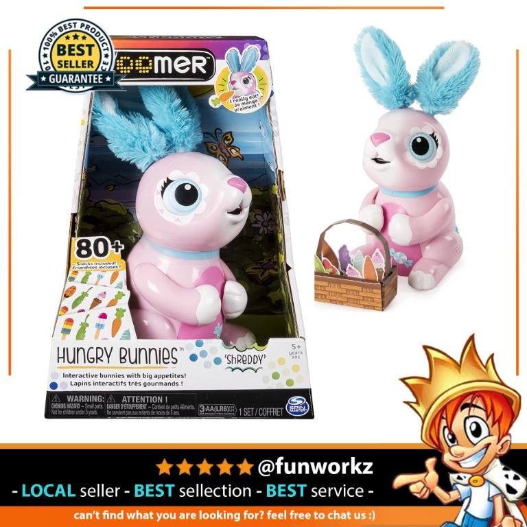 Zoomer - Hungry Bunnies, Shreddy, Interactive Robotic Rabbit that Eats ...