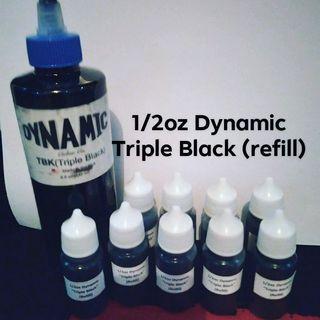 1/2oz Dynamic Triple Black Tattoo Ink