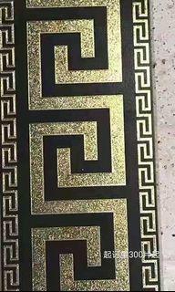 15x30cm Versace Luxury Black and Gold Tiles 20pcs in a box