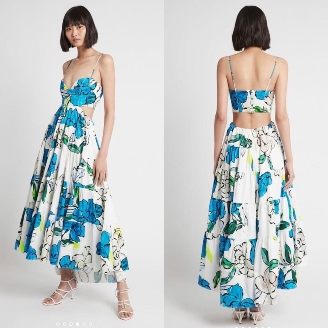 aje botanical trim midi dress Botanical Trim Midi Dress