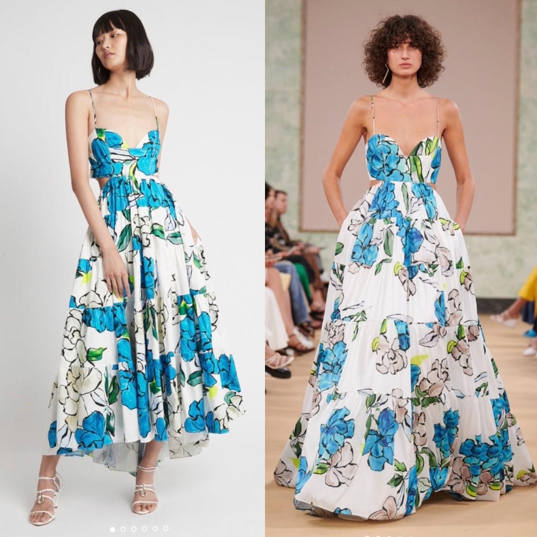 aje botanical trim midi dress aje midi dress Botanical Trim Midi Dress