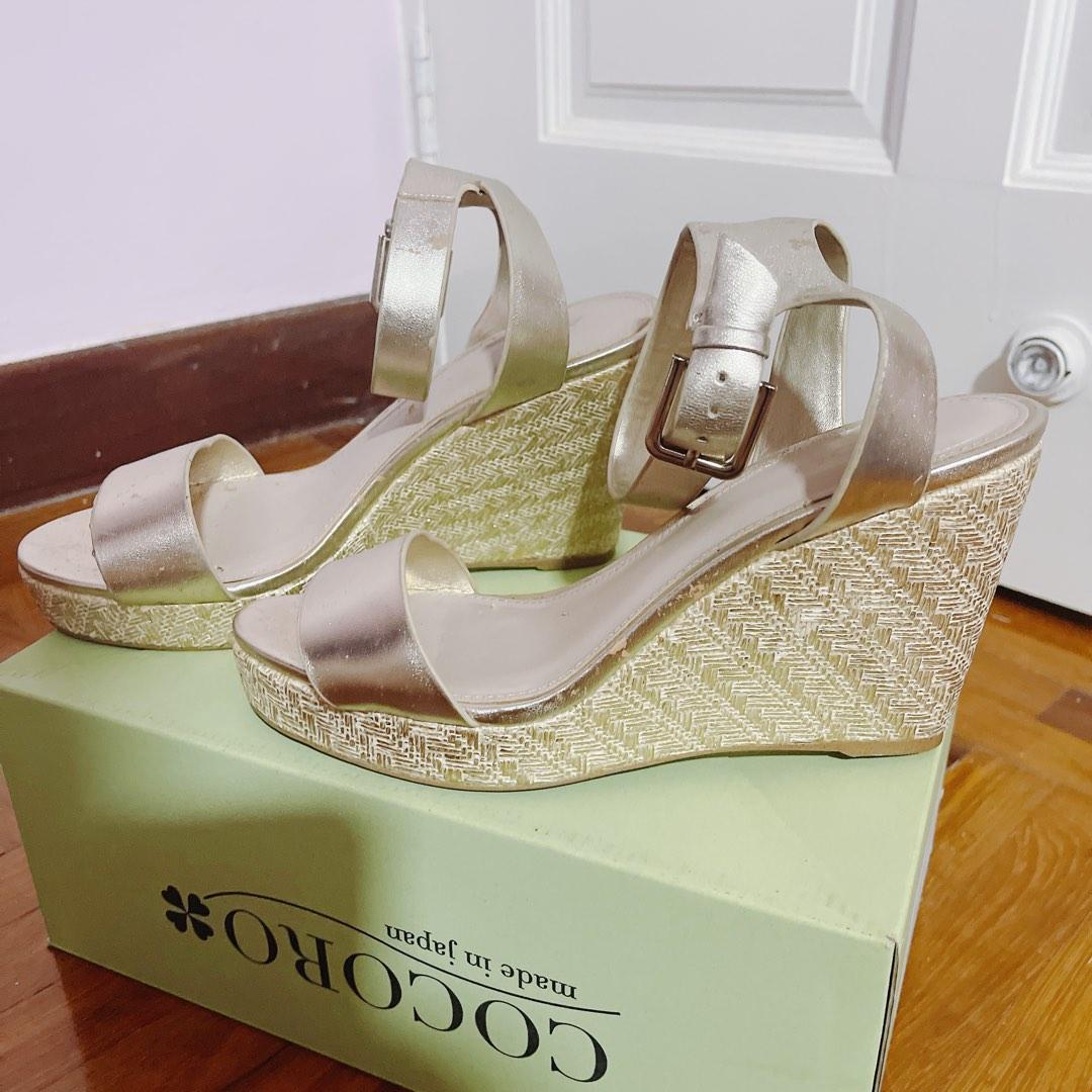 Aldo gold wedge sandals cheap