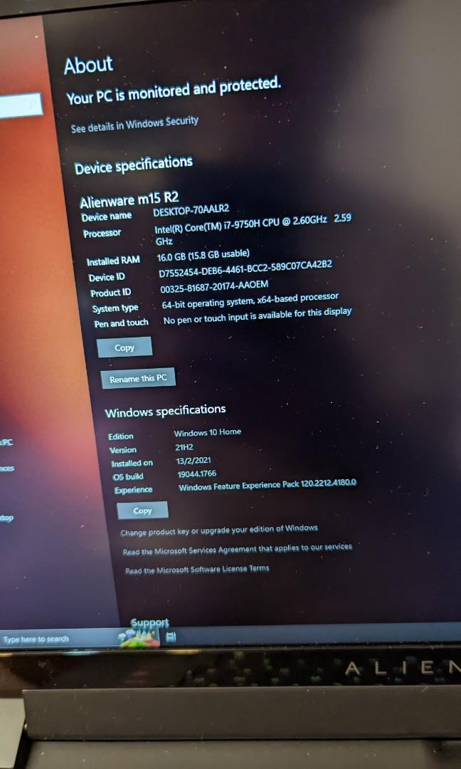 Alienware Laptop M15 R2 15.6