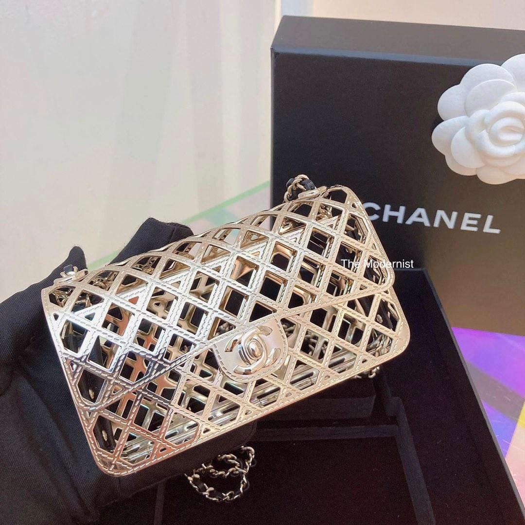 Authentic Chanel Metal Case Mini Evening Bag