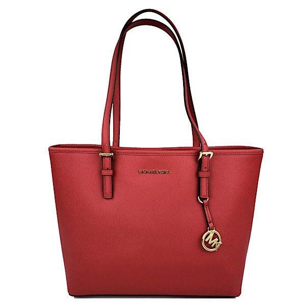 Michael Kors Jet Set Travel Medium Saffiano Leather Top-Zip Tote Bag,  Luxury, Bags & Wallets on Carousell