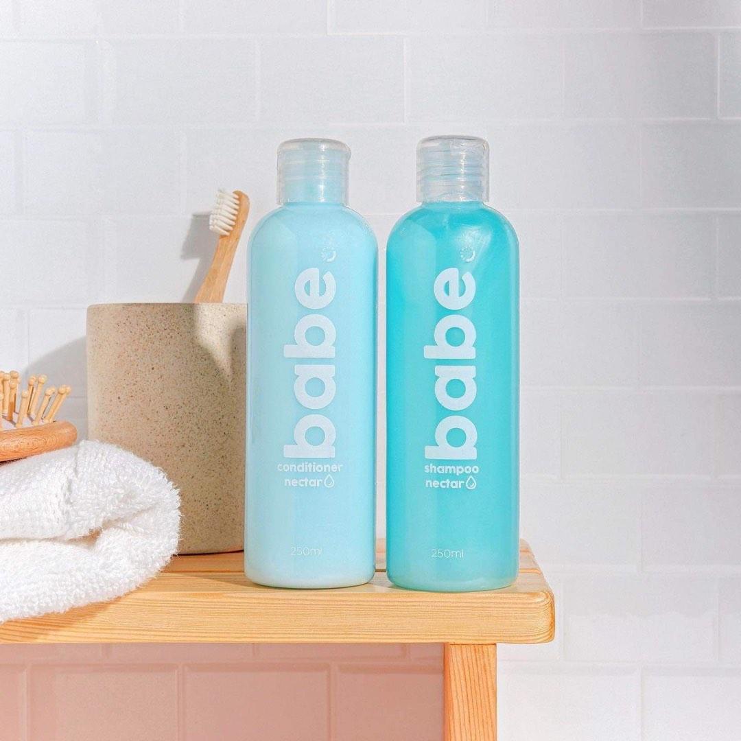 BABE (Shampoo and Conditioner) (Category: Bath) located in Taguig. Submitted by stoked08 (Listing ID 1193864762, Image 3). Description: Babe Shampoo Nectar Babe Conditioner Nectar *What's In It -PRO VITAMIN B5 Helps revitalize damaged hair -ARGAN OIL Moisturizes hair -HYDROLYZED KERATIN Reduces hair breakage -ALOE VERA Soothes dry and itchy scalp -GUILT FREE Mild formulation makes it perfect for daily use sulfate-free, paraben-free, silicone-free