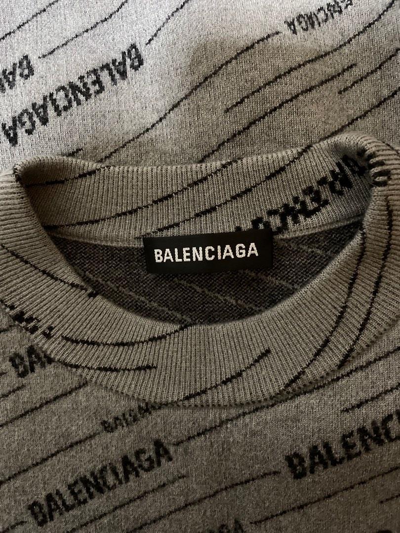 Balenciaga Logo Knit Sweater - Men's L