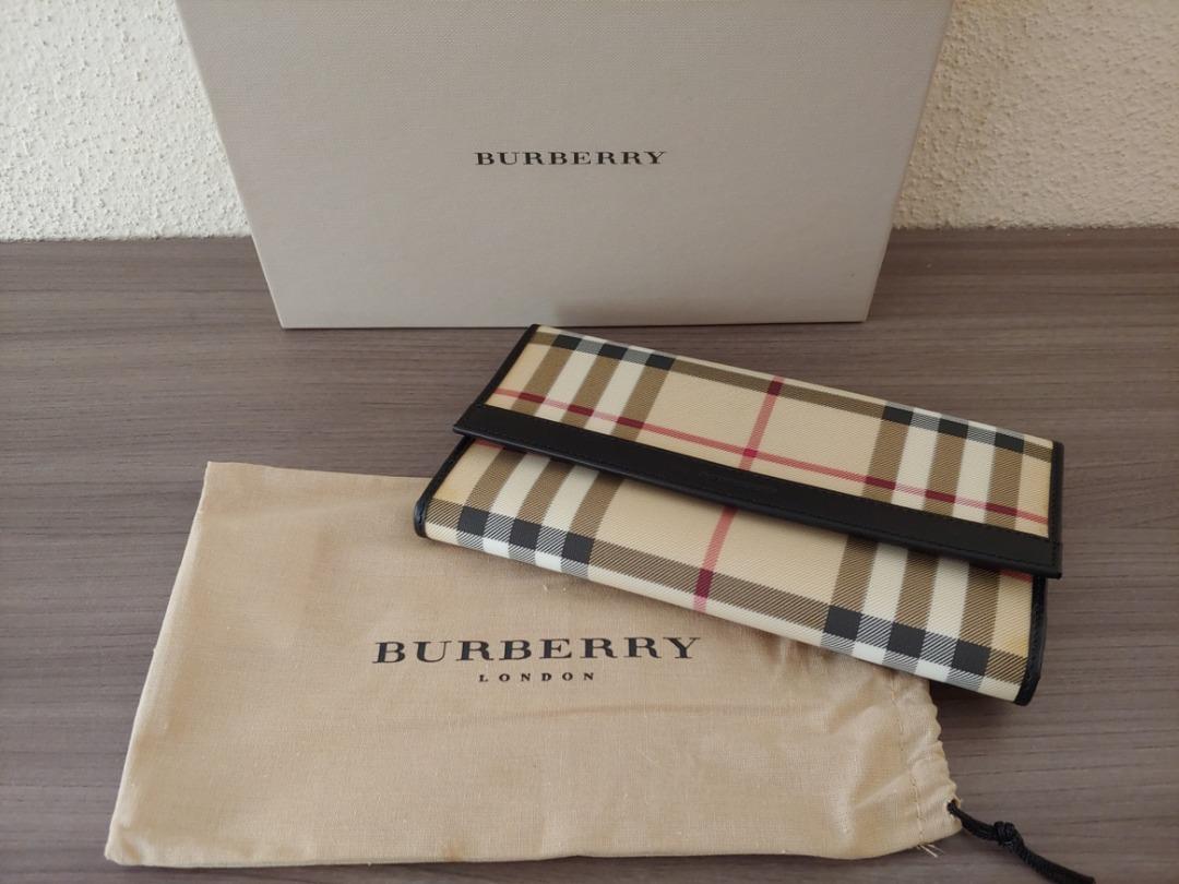 Authentic Burberry Wallet  Burberry wallet, Leather checkbook wallet,  Wallet