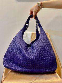 BOTTEGA VENETA  9成新小羊皮編織包紫色