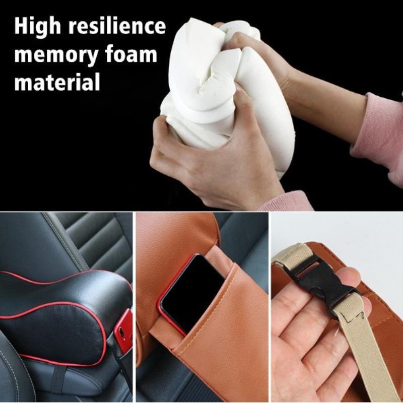 Car Arm Rest Extend Faux Leather Memory Cushion Foam Car Armrest Center