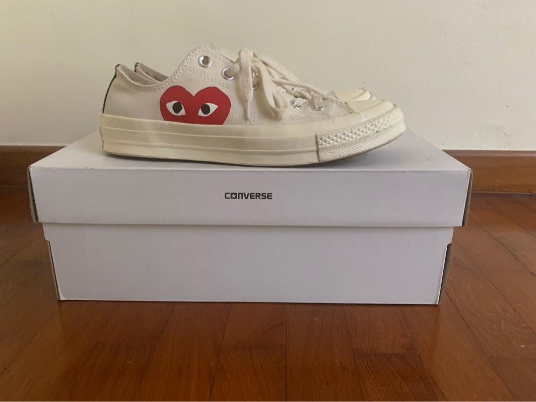 CDG Converse Cream White Sneakers Low