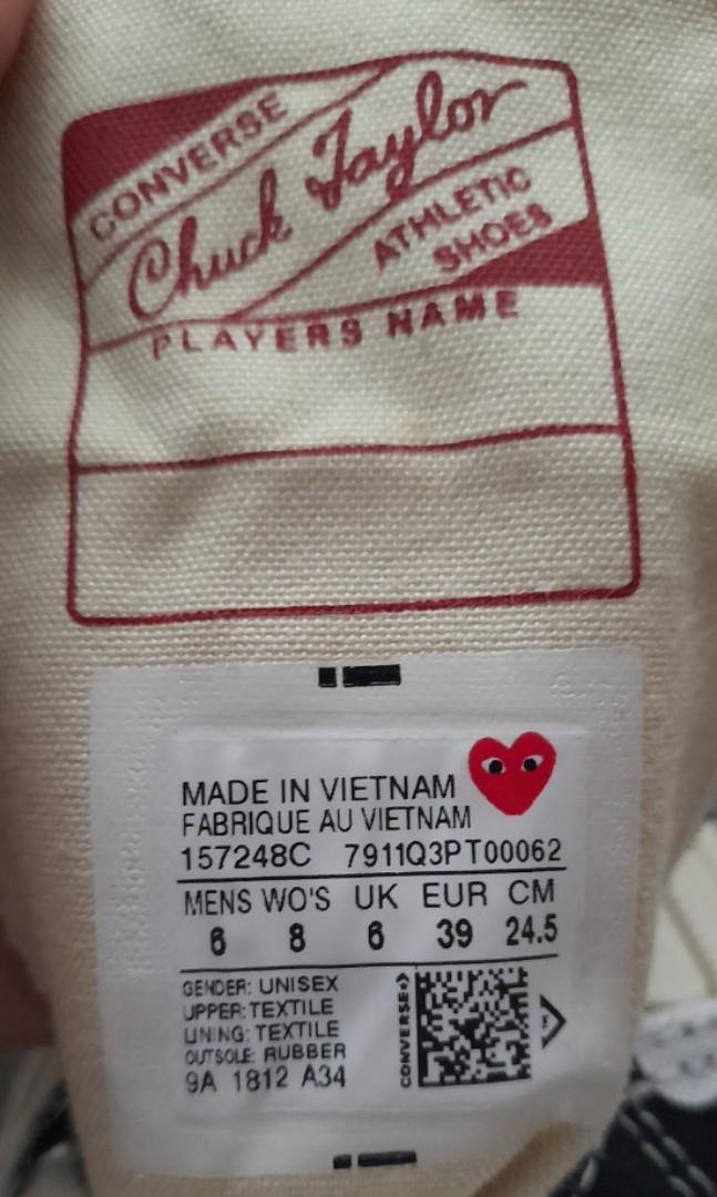 Cdg converse tag hot sale