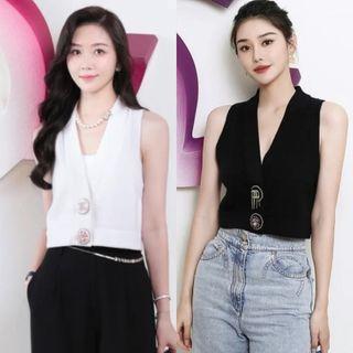 CHANEL_ Cashmere Sleeveless Top