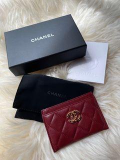 Chanel cardholder burgundy
