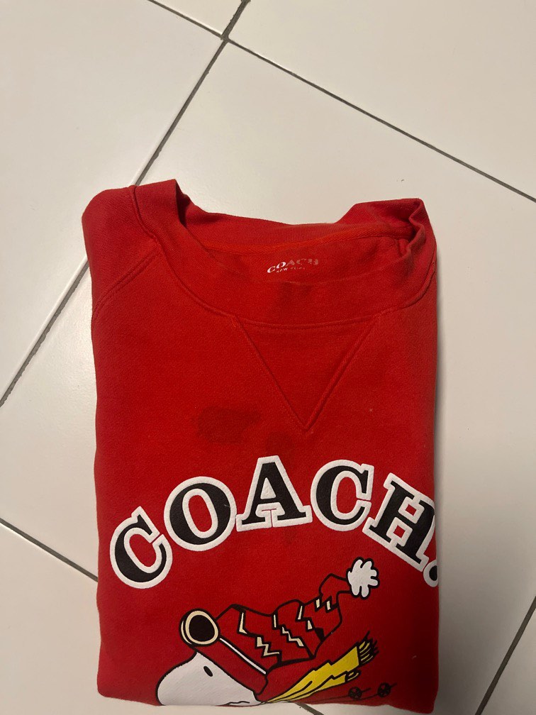 Coach X snoopy sweatshirt, Men's Fashion, Coats, Jackets and Outerwear on  Carousell