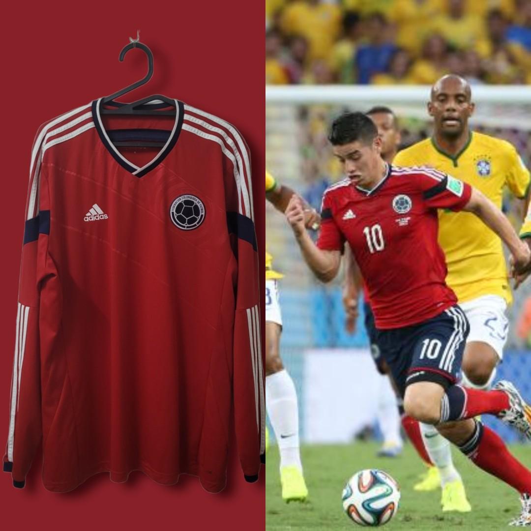 Colombia 2014 Away Long Sleeve Jersey