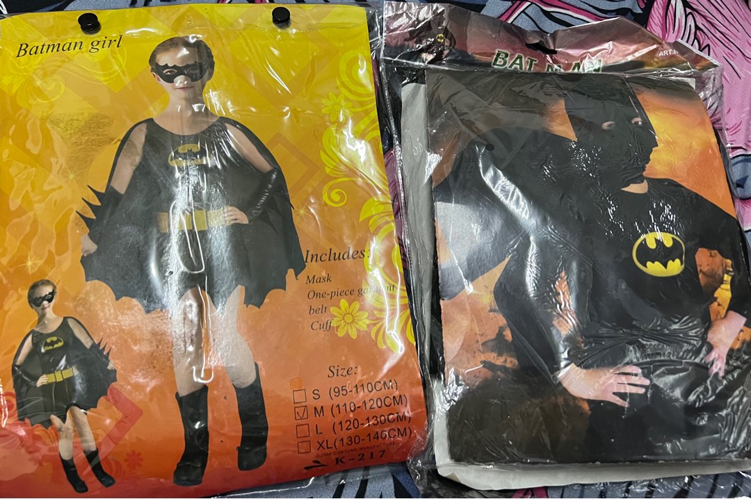 Costume for kids 4-8 yrs old Batman & Batgirl, Babies & Kids, Babies