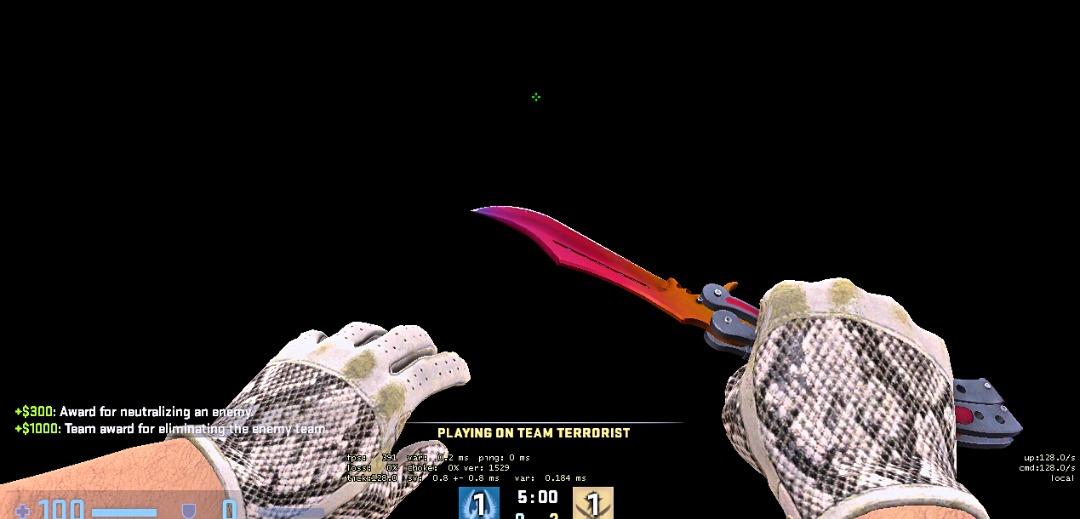 CSGO Butterfly Knife Fade 96.3 0.012 fv, Video Gaming, Gaming