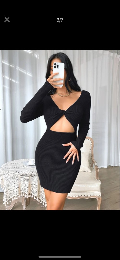 Cut out sweater dress, Women's Fashion, Dresses & Sets, Dresses on ...