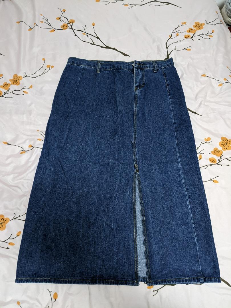 Denim midi skirt 4xl shop