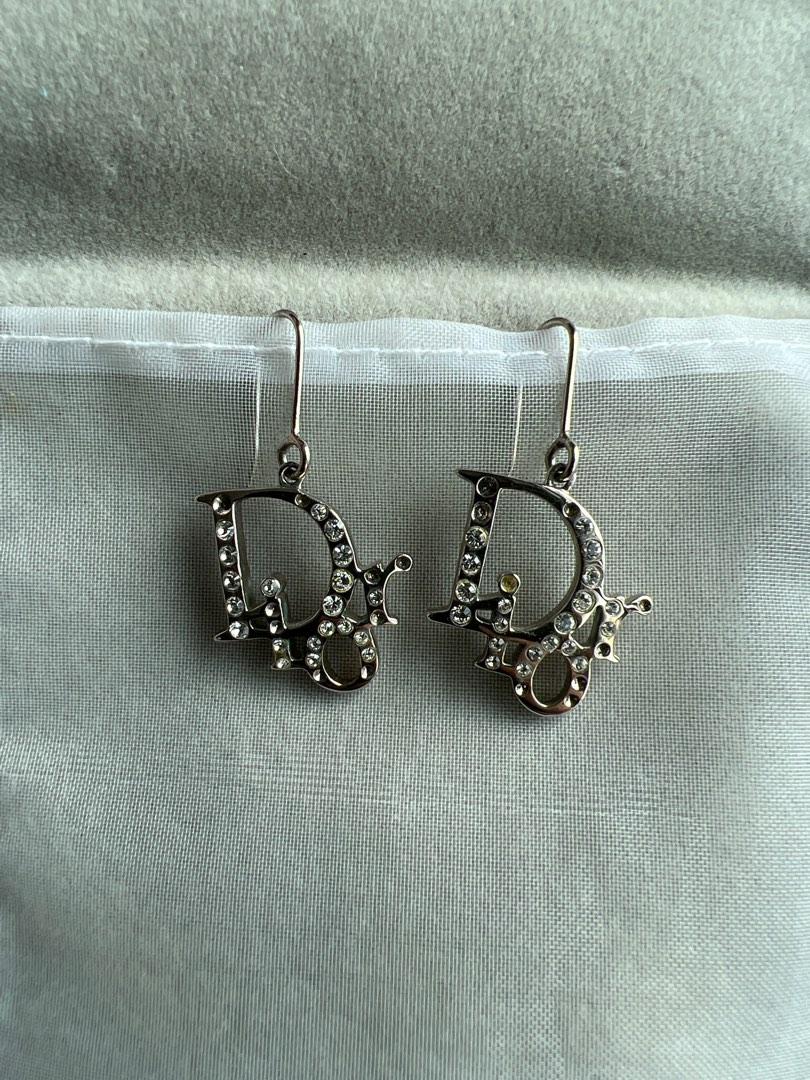 Dior logo earrings & necklace, Women's Fashion, Jewelry & Organisers