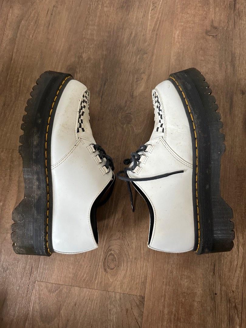 Dr Martens Limited Edition white checkered chunky quad platform