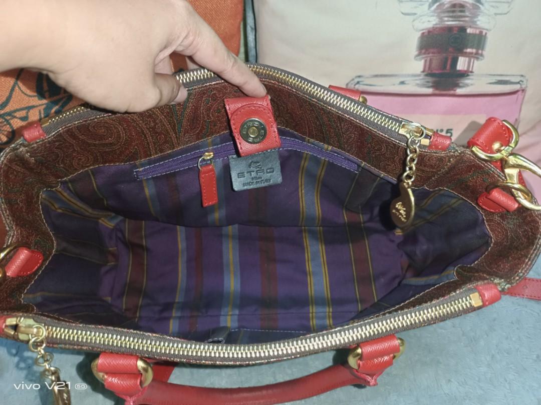 Etro Boston 30, Luxury, Bags & Wallets on Carousell