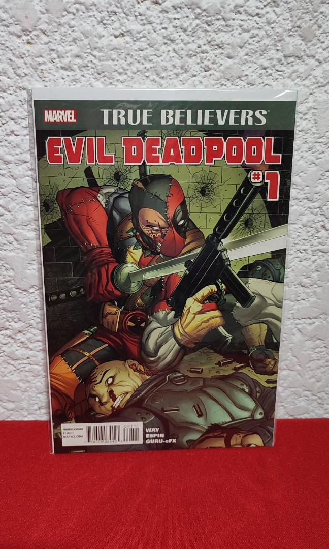 Evil Deadpool #1 (True Believers: Deadpool (2016) Marvel Comics (Category: Comics & Manga) located in Paranaque City. Submitted by kasumechan (Listing ID 1193964551, Image 1). Description: Products: 2 MOP 💸: GCash or BDO MOD 🛵: Lalamove or GogoExpress.