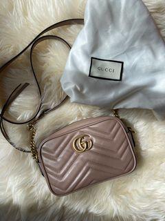 Gucci Marmont Camera Bag Mini (Dusty Pink)