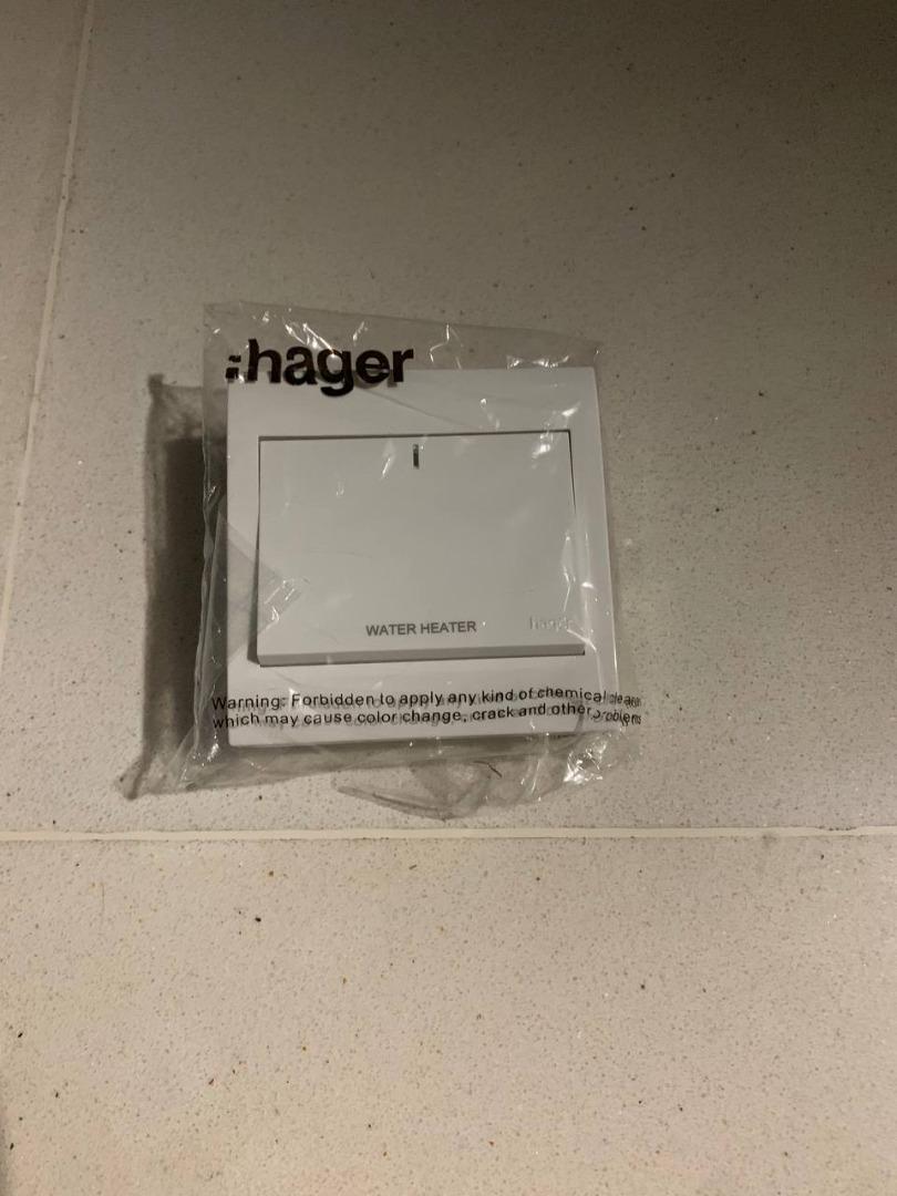 Hager Water Heater Switch MB149L1 [20AX DP 1 Gang] [No rewiring needed
