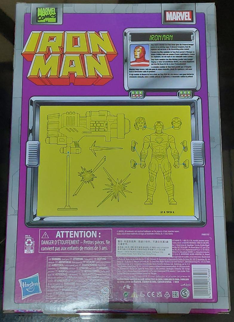 Marvel Legends Retro Iron Man with Proton Cannon, Hobbies & Toys, Toys