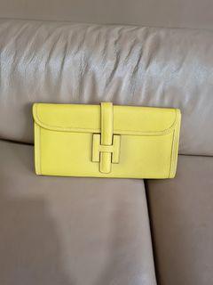 hermes yellow clutch bag