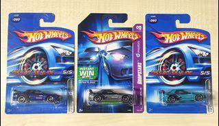 Hot Wheels Lot of 3 Nissan Skyline R32 Dropstars Blue Card