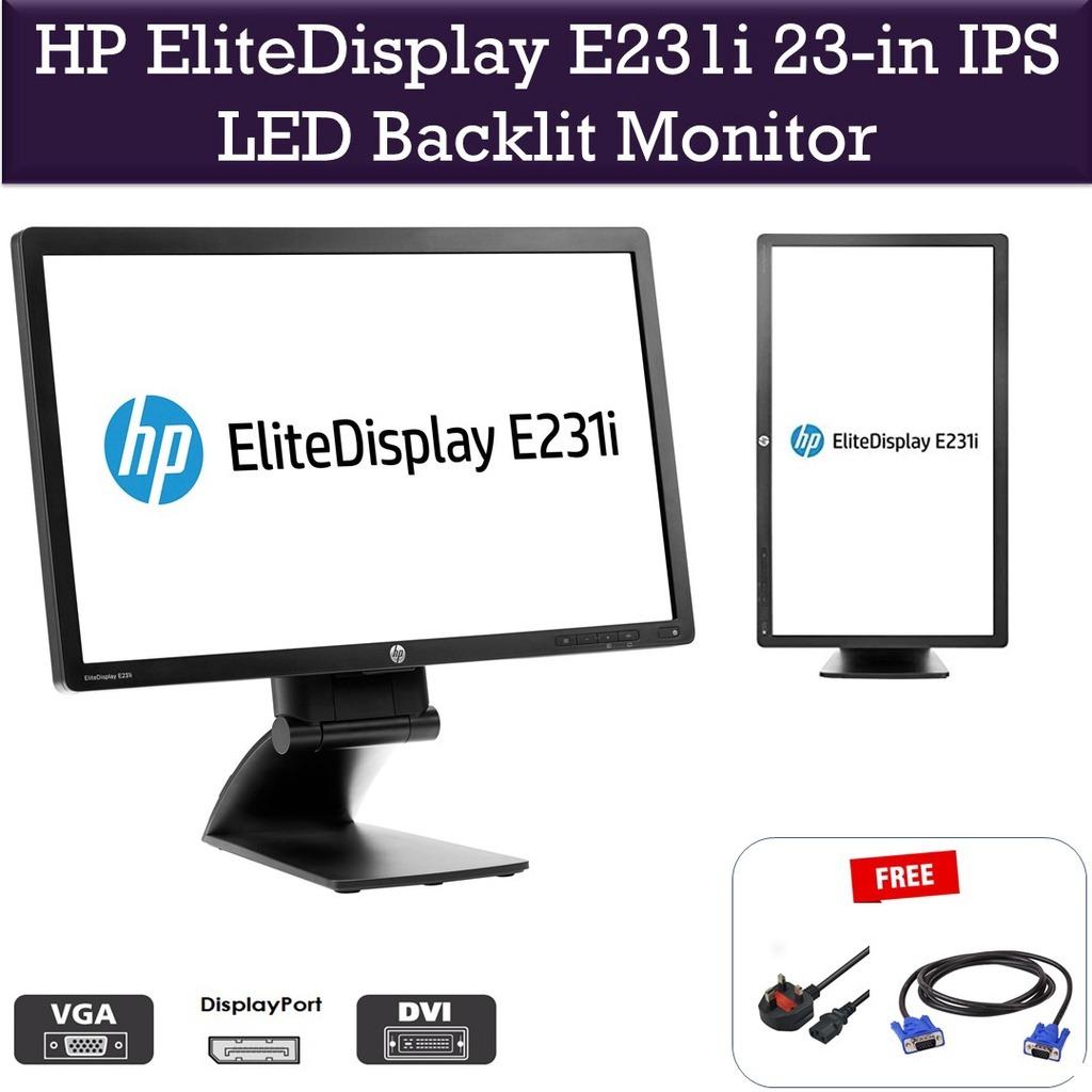 HP EliteDisplay E231i 23 in IPS LED backlit monitor, Computers & Tech