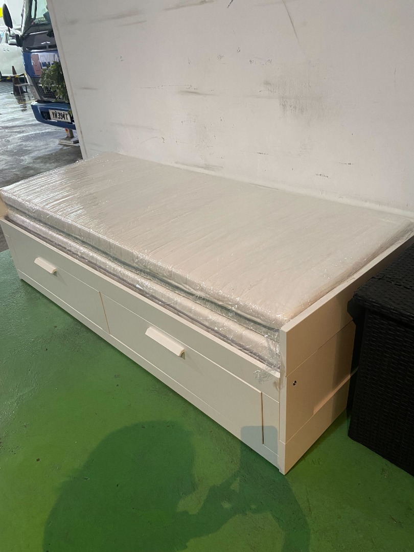 Ikea Brimnes Day Bed with mattresses, Furniture & Home Living