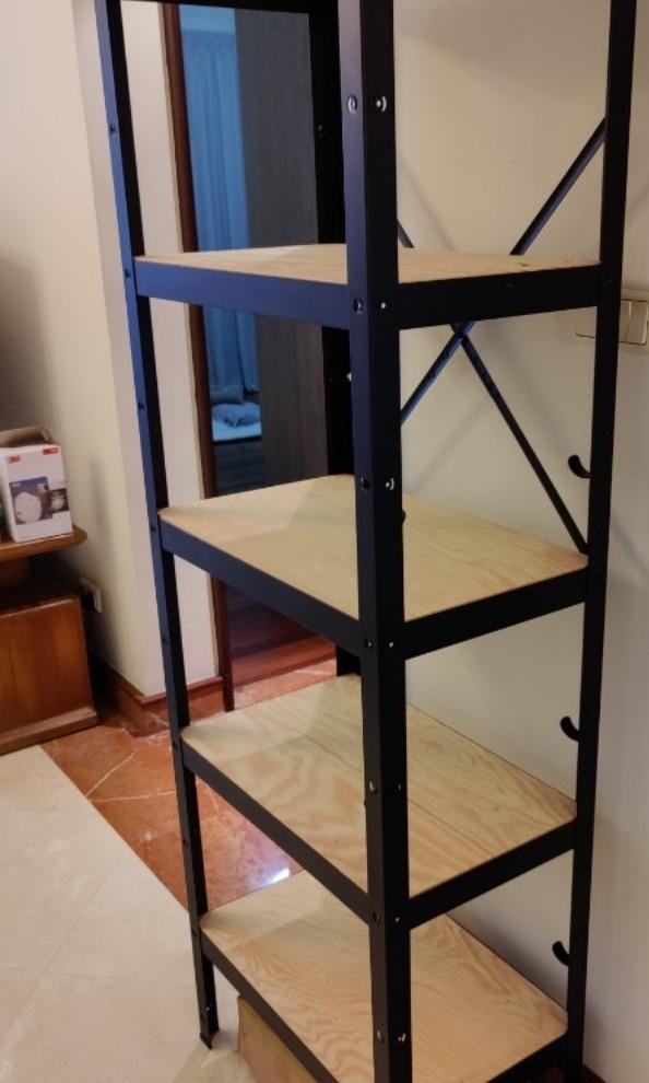 Ikea bror shelf unit (wood & black), Furniture & Home Living, Furniture