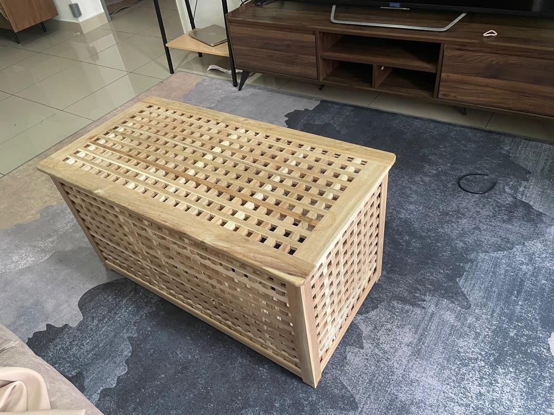 Ikea HOL rattan coffee table, Furniture & Home Living, Furniture