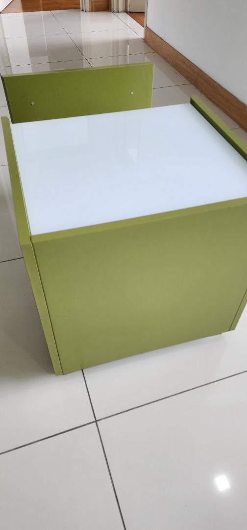Ikea Nyvoll Bedside Table (Green/White), Furniture & Home Living