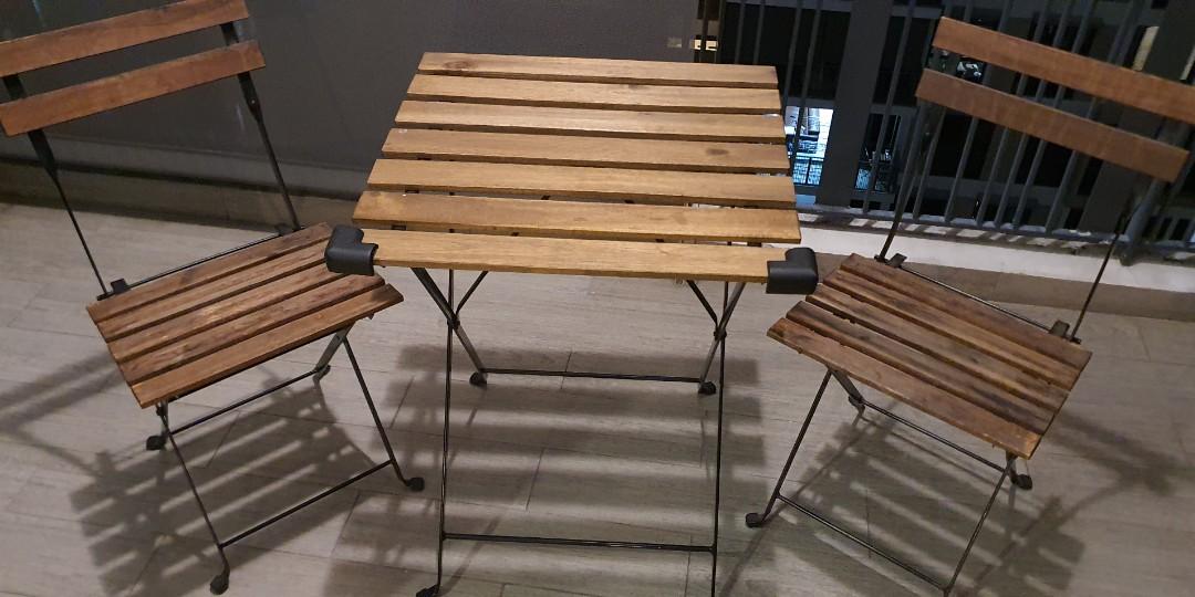 Ikea Tarno Outdoor Table and Chair, Furniture & Home Living, Outdoor