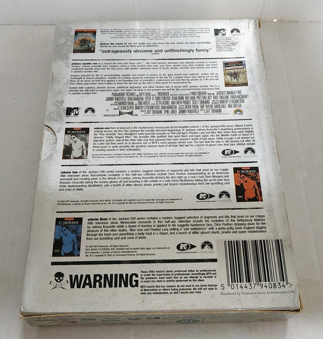 Jackass Complete Collection 6DVDs Region 2, Hobbies & Toys, Music