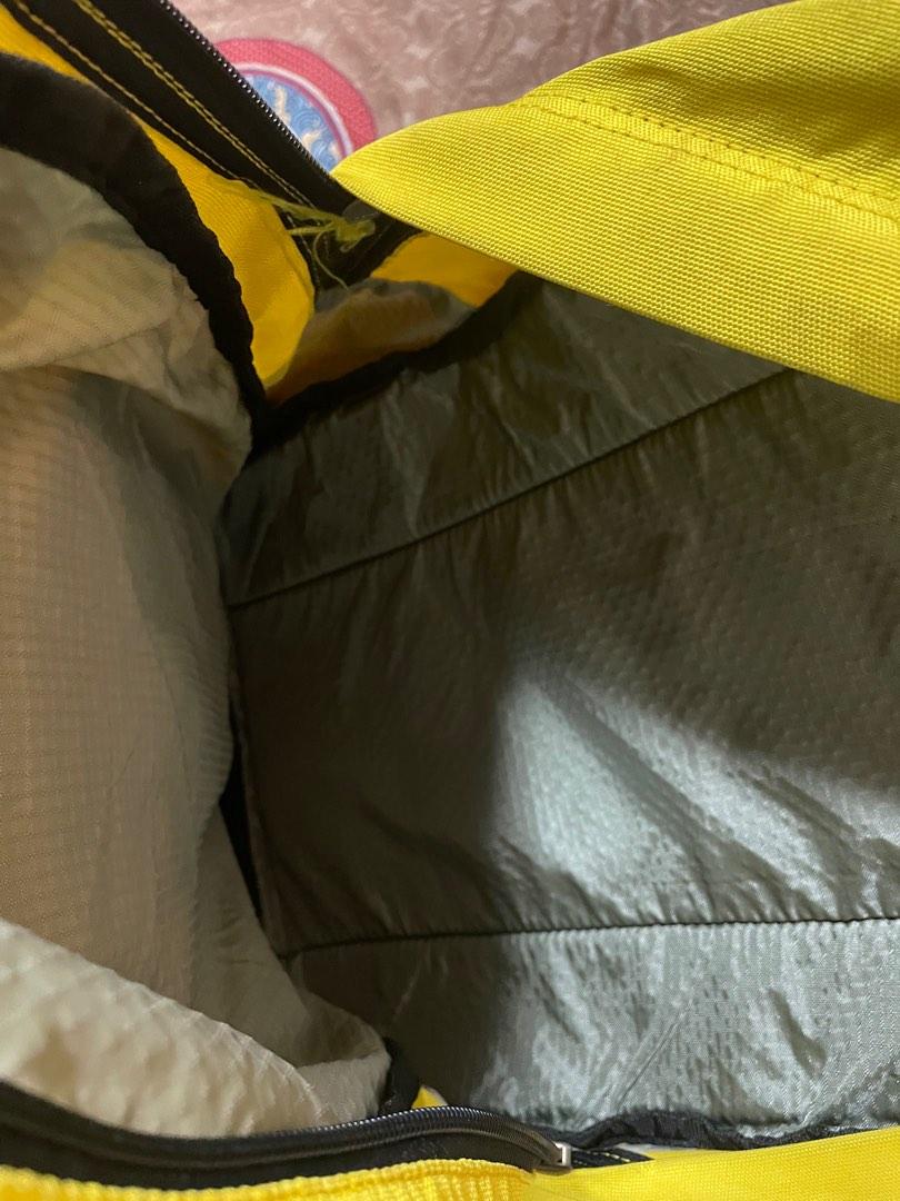 Jansport Backpack Yellow and Leather lower part, Men's Fashion, Bags