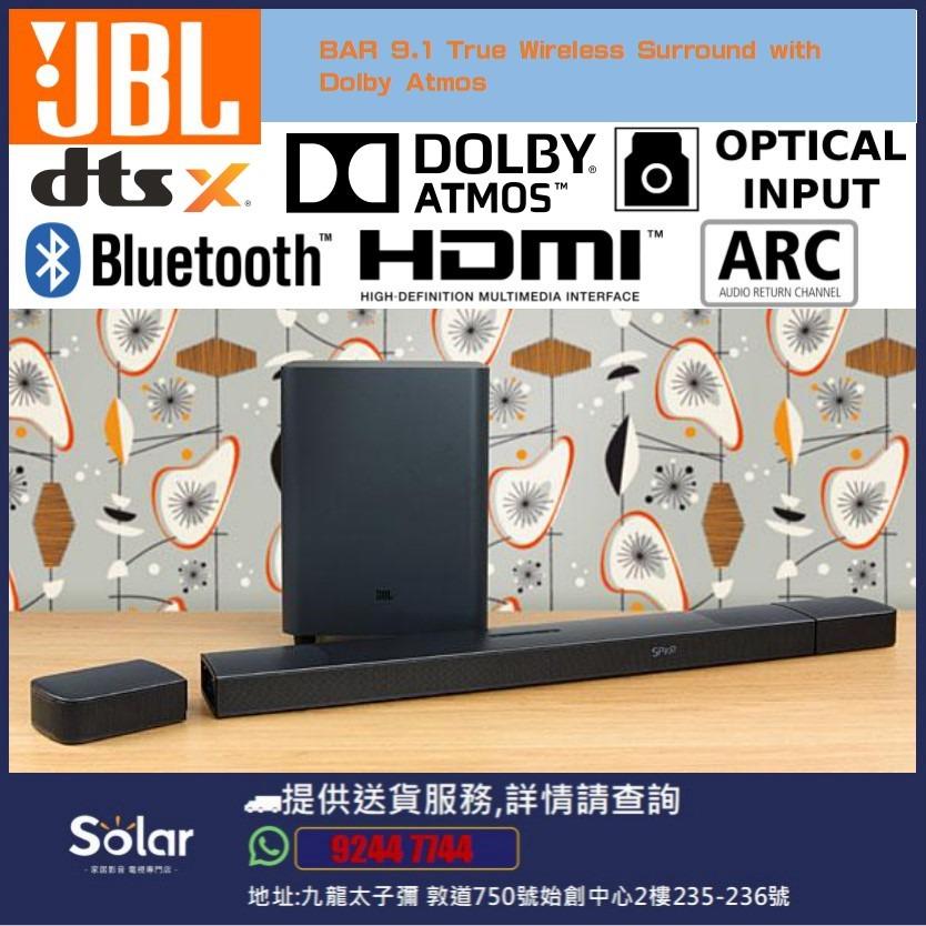 JBL BAR 9.1 True Wireless Surround with Dolby Atmos, 音響器材, Soundbar、揚聲器