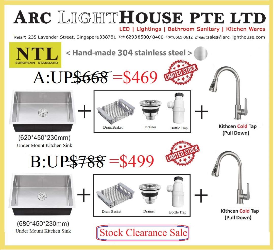 Kitchen Sink Package/Kitchen Tap Package/Stainless Steel Kitchen Sink