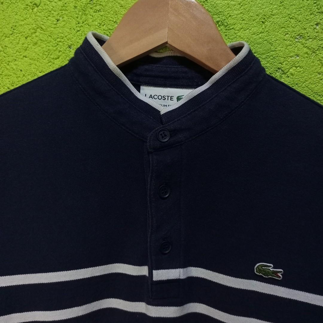 Lacoste Chinese Collar Slim Fit, Men's Fashion, Tops & Sets, Tshirts