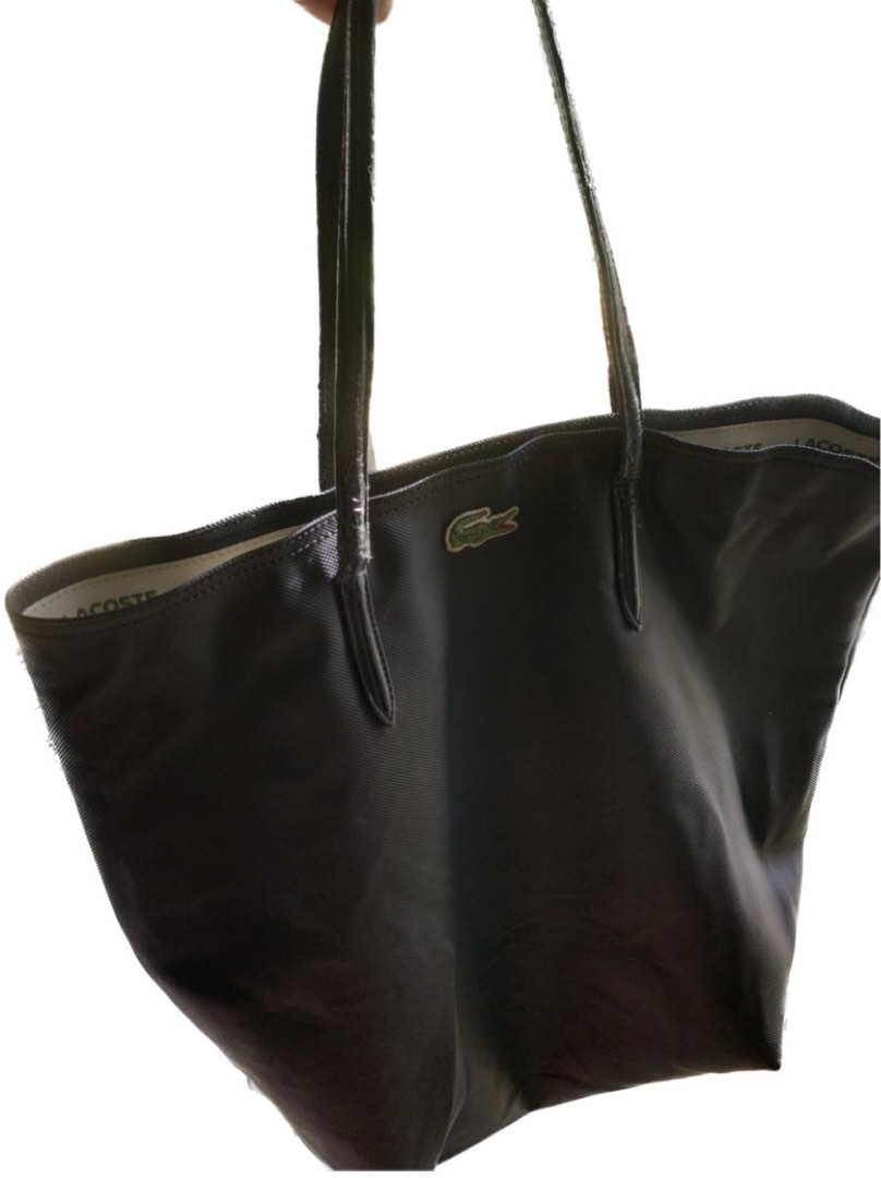 Lacoste Tote Bag Black, Fesyen Wanita, Tas & Dompet di Carousell